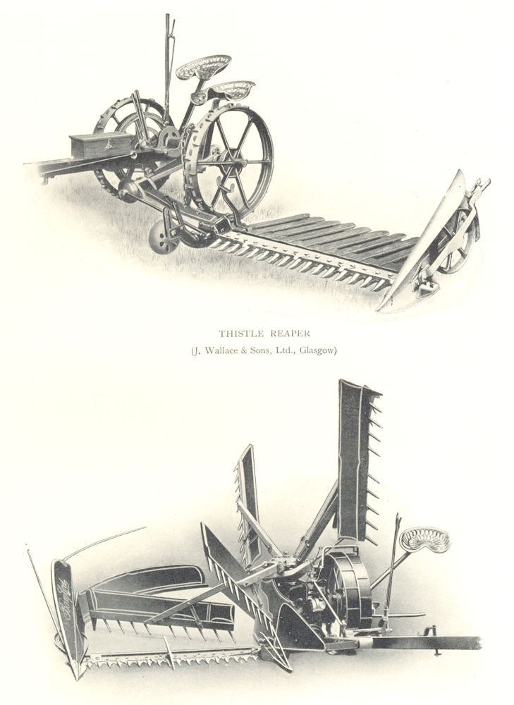 REAPERS.Thistle Reaper(Wallace,Glasgow);Side-Delivery(Bamford,Uttoxeter) 1912